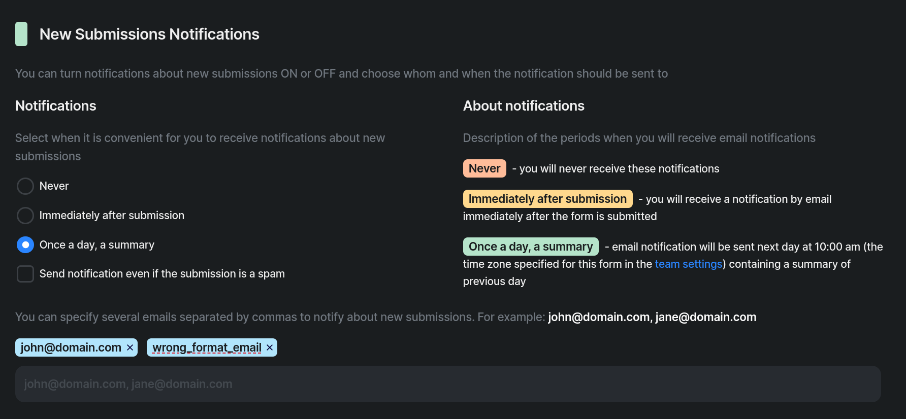 New Submission Notifications